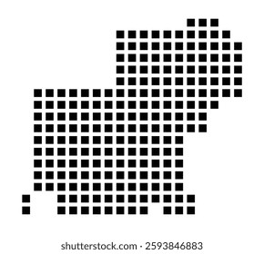 Symbol Map of the City Taylorsville (Utah) showing the city with a pattern of just a few black squares