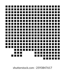 Symbol Map of the City Troy (Michigan) showing the city with a pattern of just a few black squares