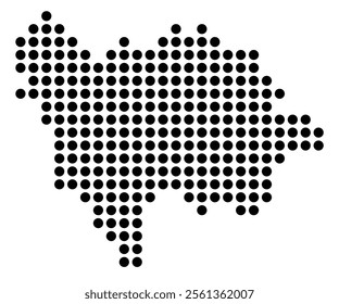 Symbol Map of the City Utrecht (Netherlands) showing the city with a pattern of just a few black dots