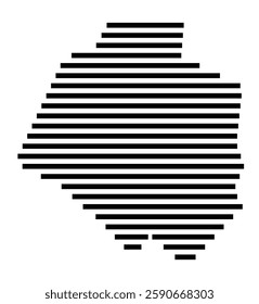 Symbol Map of the City Veenendaal (Netherlands) showing the city with a few black horizontal lines