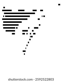 Symbol Map of the City Venezia (Italy) showing the city with a few black horizontal lines