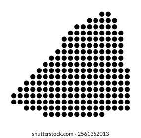 Symbol Map of the City Vlaardingen (Netherlands) showing the city with a pattern of just a few black dots