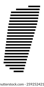 Symbol Map of the City Vor Frelsers (Denmark) showing the city with a few black horizontal lines