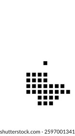Symbol Map of the City Watsonville (California) showing the city with a pattern of just a few black squares