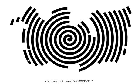 Mapa de símbolos da cidade Wertheim (Baden-Württemberg, Alemanha) mostrando a cidade com uma linha espiral preta