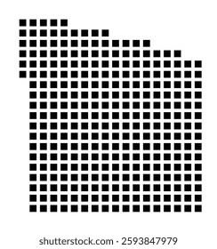 Symbol Map of the City Weston (Florida) showing the city with a pattern of just a few black squares