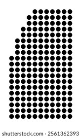 Symbol Map of the City Wood Quay B (Ireland) showing the city with a pattern of just a few black dots