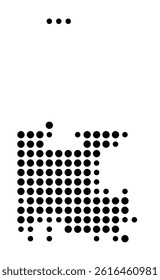 Symbol Map of Clovis (United States) showing the city with a pattern of just a few black dots