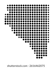 Symbol Map of Coon Rapids (United States) showing the city with a pattern of just a few black dots