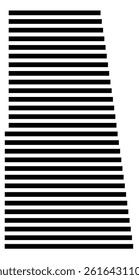 Symbol Map of the County Adair (Oklahoma, US) showing the County with a few black horizontal lines