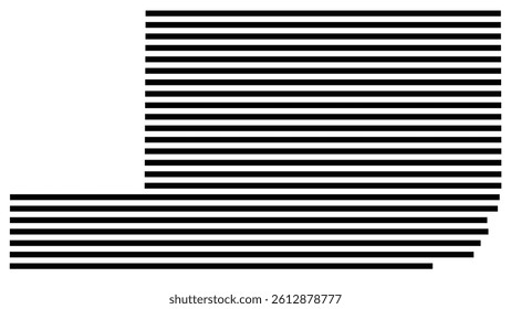 Symbol Map of the County Adams (Washington, US) showing the County with a few black horizontal lines
