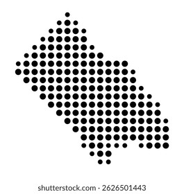 Symbol Map Of the County Arlington (Virginia, US) showing the County with a few black dots