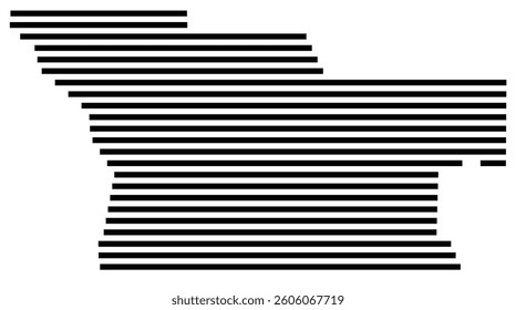 Symbol Map of the County Atkinson (Georgia) showing the County with a few black horizontal lines