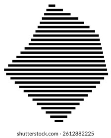 Symbol Map of the County Bastrop (Texas, US) showing the County with a few black horizontal lines