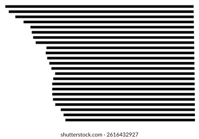 Symbol Map of the County Benton (Minnesota, US) showing the County with a few black horizontal lines
