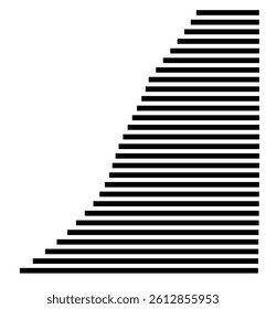 Symbol Map of the County Berrien (Michigan, US) showing the County with a few black horizontal lines