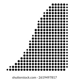 Symbol Map Of the County Berrien (Michigan, US) showing the County with a few black dots