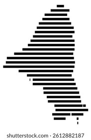 Symbol Map of the County Brazos (Texas, US) showing the County with a few black horizontal lines