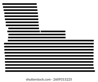 Symbol Map of the County Broome (New York) showing the County with a few black horizontal lines