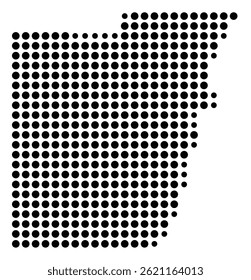 Symbol Map Of the County Calhoun (Florida, US) showing the County with a few black dots