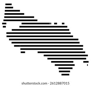 Symbol Map of the County Calhoun (South Carolina, US) showing the County with a few black horizontal lines