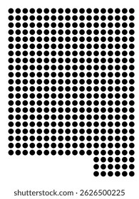 Symbol Map Of the County Calumet (Wisconsin, US) showing the County with a few black dots