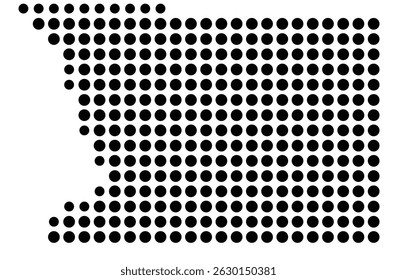 Symbol Map Of the County Campbell (South Dakota, US) showing the County with a few black dots
