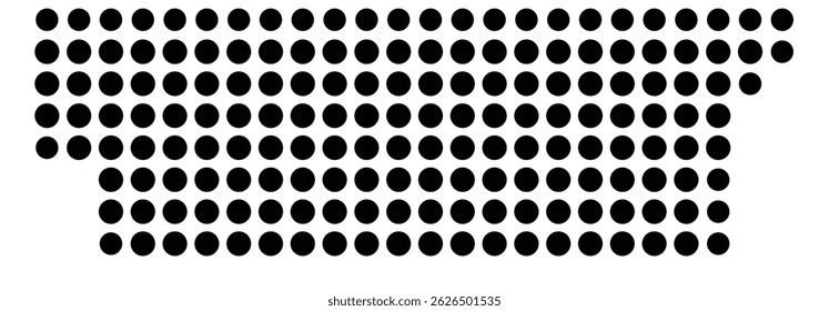 Symbol Map Of the County Carbon (Utah, US) showing the County with a few black dots