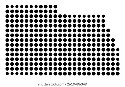 Symbol Map Of the County Carter (Missouri, US) showing the County with a few black dots