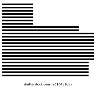 Symbol Map of the County Carter (Oklahoma, US) showing the County with a few black horizontal lines