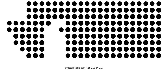 Symbol Map Of the County Charlotte (Florida, US) showing the County with a few black dots