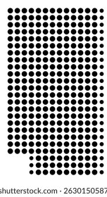 Symbol Map Of the County Clark (South Dakota, US) showing the County with a few black dots