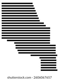 Symbol Map of the County Clinch (Georgia) showing the County with a few black horizontal lines