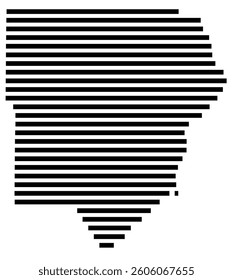 Symbol Map of the County Cobb (Georgia) showing the County with a few black horizontal lines