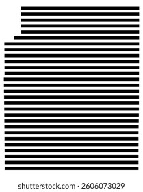 Symbol Map of the County Coffee (Alabama) showing the County with a few black horizontal lines