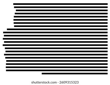 Symbol Map of the County Colfax (New Mexico) showing the County with a few black horizontal lines