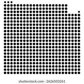 Symbol Map Of the County Collin (Texas, US) showing the County with a few black dots