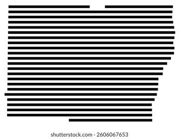 Symbol Map of the County Colquitt (Georgia) showing the County with a few black horizontal lines