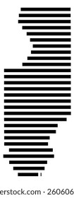 Symbol Map of the County Columbia (Florida) showing the County with a few black horizontal lines
