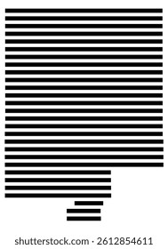 Symbol Map of the County Converse (Wyoming, US) showing the County with a few black horizontal lines