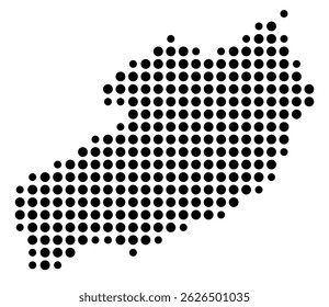 Symbol Map Of the County Craig (Virginia, US) showing the County with a few black dots