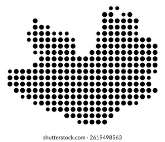 Symbol Map Of the County Daviess (Kentucky, US) showing the County with a few black dots