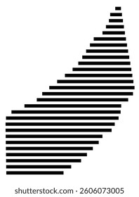 Symbol Map of the County DeKalb (Alabama) showing the County with a few black horizontal lines