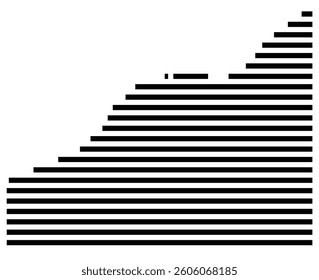 Symbol Map of the County Delta (Colorado) showing the County with a few black horizontal lines