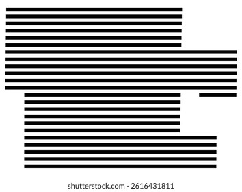 Symbol Map of the County Dent (Missouri, US) showing the County with a few black horizontal lines