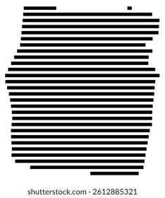 Symbol Map of the County Dickson (Tennessee, US) showing the County with a few black horizontal lines