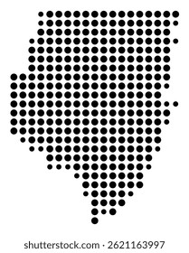 Symbol Map Of the County Dixie (Florida, US) showing the County with a few black dots