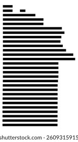 Symbol Map of the County Dixon (Nebraska) showing the County with a few black horizontal lines