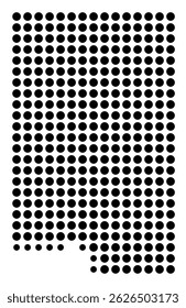 Symbol Map Of the County Duval (Texas, US) showing the County with a few black dots