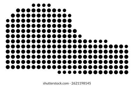 Symbol Map Of the County Echols (Georgia, US) showing the County with a few black dots